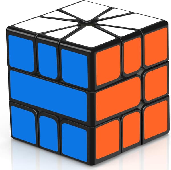 Rubik's Cube Square 1 Speed Black Cube, roterer jevnt og har nok friksjon til å holde lagene på plass