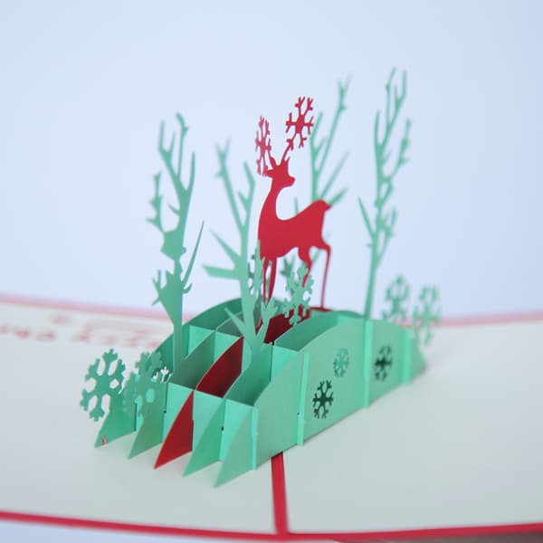 5 julekort Kreativt 3D-julekort