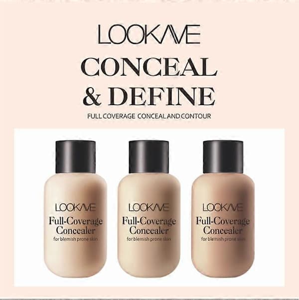 Liquid Concealer DEEP Full Coverage Langvarig byggbar krem for varm gul hudtone