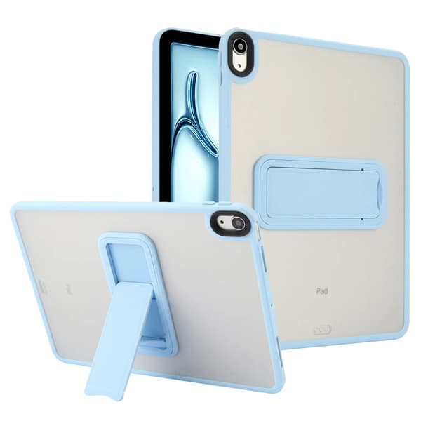 För iPad 5:e 6:e 9.7\" 7:e 8:e 9:e 10.2\" Air 4 Air 5 Air 11 A16 2025 Pro11 10:e iPad mini 4 5 6 7 Hårt PC+TPU Ställ Skyddsfodral Blue iPad 2017 2018