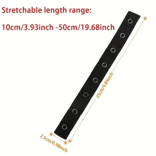 Osynligt jeansbälte Spännefritt elastiskt dambälte Spänneförlängning Elastisk expansionsjustering Spänne Elastiskt herrbälte för lata 5PCS