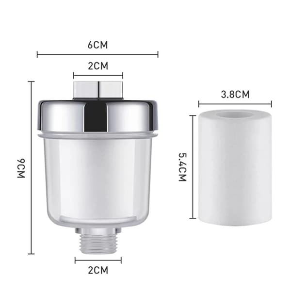 Vattenutloppsreningssatser Universal Kranfilter Kök Badrum Dusch Hushållsfilter PP Bomull Högdensitetsfilter 1 Filter 20 Cotton