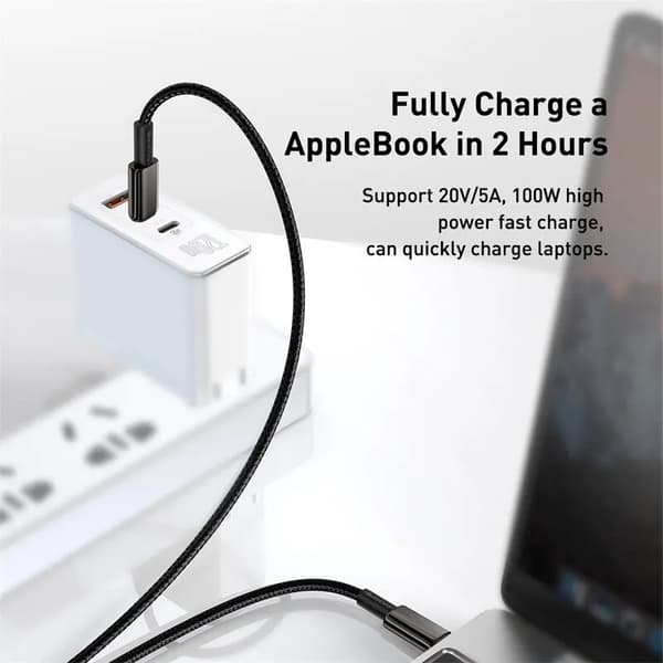 Baseus 100W Typ C-kabel för iPhone 15 USB C PD Snabbladdningskabel för Macbook Samsung Xiaomi Typ C USB C-kabel Dark blue 3M