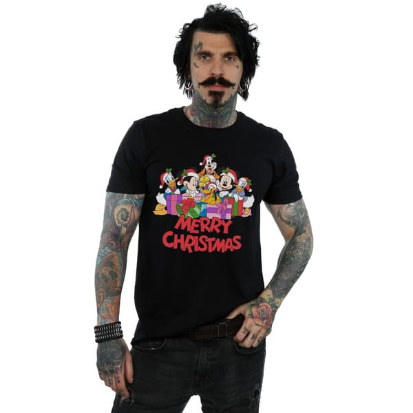 Disney Mickey Mouse og venner jule-T-shirt til mænd XXL sort