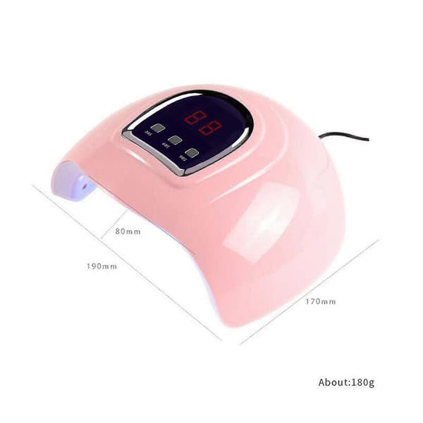 54W Pro Neglelak Tørrelampe LED Gel Akryl Hærdning Manicure Timer