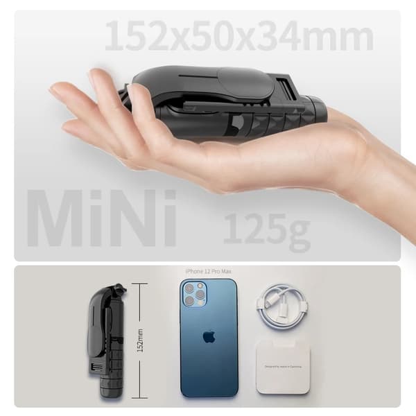 Mini Selfie Stick Vikbart Stativ med Bluetooth Trådlös Monopod med Fjärrutlösare För iPhone IOS Xiaomi Android Telefon selfie stick