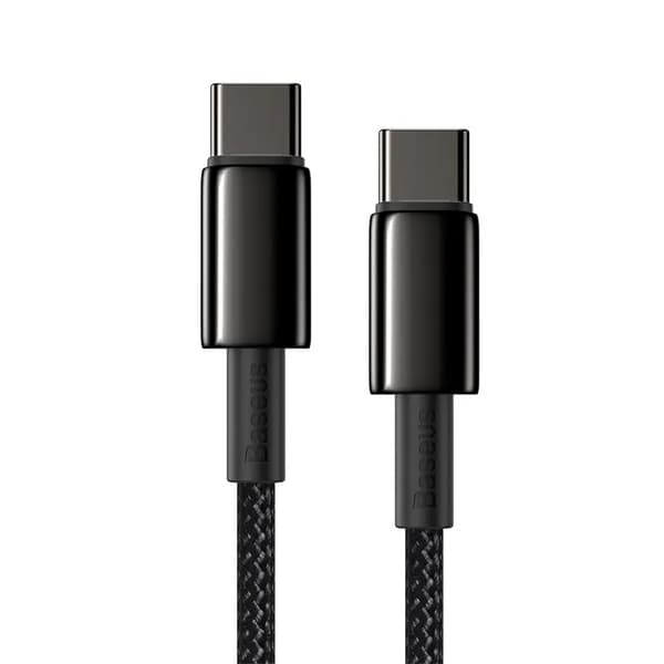 Baseus 100W Typ C-kabel för iPhone 15 USB C PD Snabbladdningskabel för Macbook Samsung Xiaomi Typ C USB C-kabel Black 2m