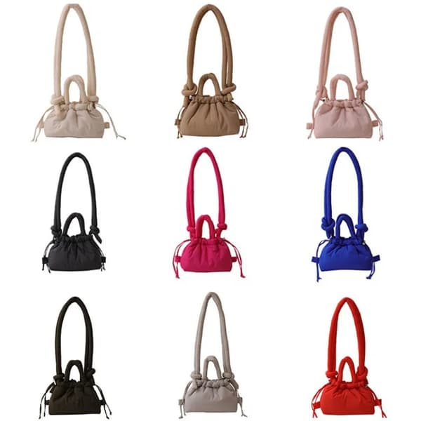 Koreansk mode tyg axelväska mjuk Dacron crossbody väska mini tygväska plånböcker för kvinnor underarmsväskor handväskor och plånböcker Red