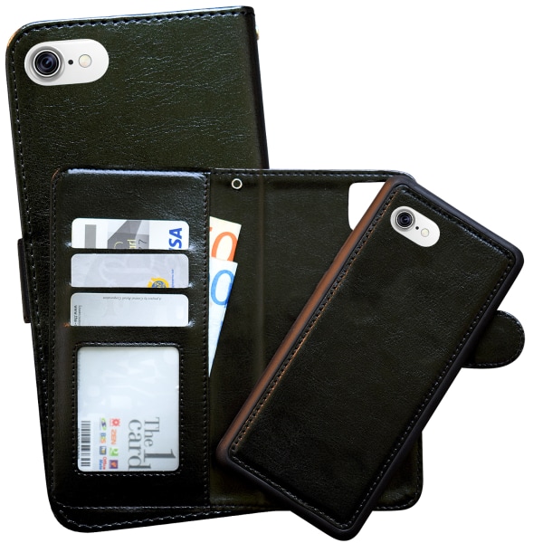 Case / lompakko - iPhone 6 / 6S + 3 i 1 -paketti Rosa