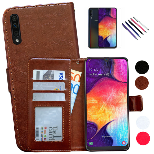 Samsung Galaxy A50 - PU Læder Pung Etui Rosa