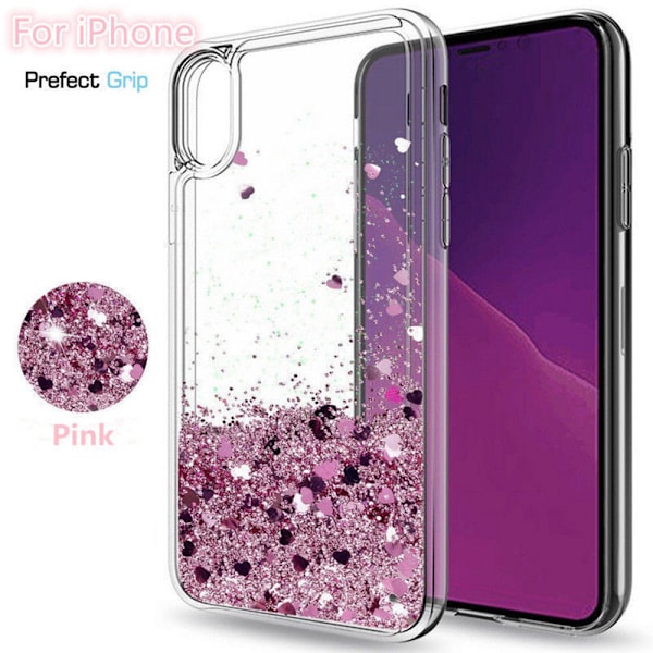 iPhone XR - Flytande Glitter 3D Bling Skal Case