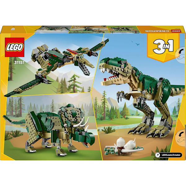 Spännande LEGO 31151 Creator T-Rex Byggsats - 3 Dinosaurie Modeller för Lek!