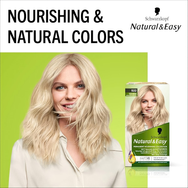 Schwarzkopf Natural & Easy 522 Silver Light Blonde Hiusten väri