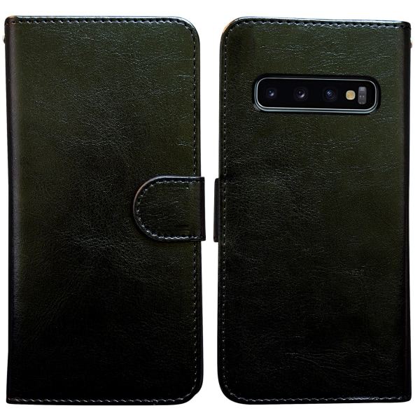 Samsung Galaxy S10 - PU-nahkainen case Svart