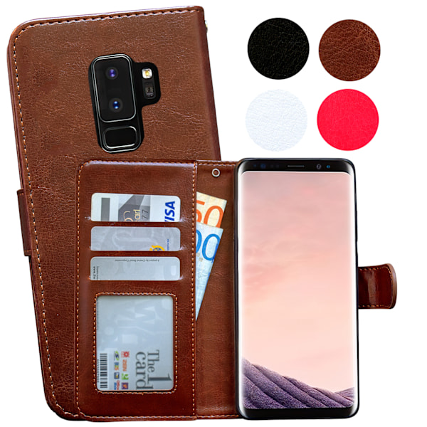 Glat læder etui til Samsung Galaxy S9 Plus