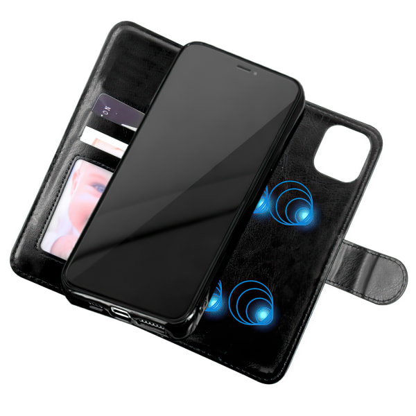 iPhone 12 Mini - PU-nahkainen case Vit