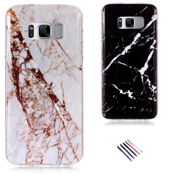 Samsung Galaxy S8 - Skal / Skydd / Marmor Svart