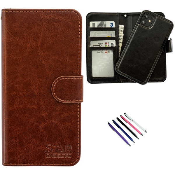 iPhone 11 - PU Læder Pung Etui Brun
