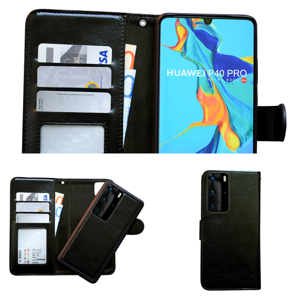 Huawei P40 Pro - PU-nahkainen case Brun