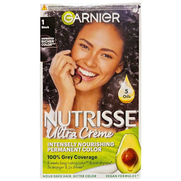 Garnier Nutrisse Ultra Crème Sort 1.0 Hårfarve