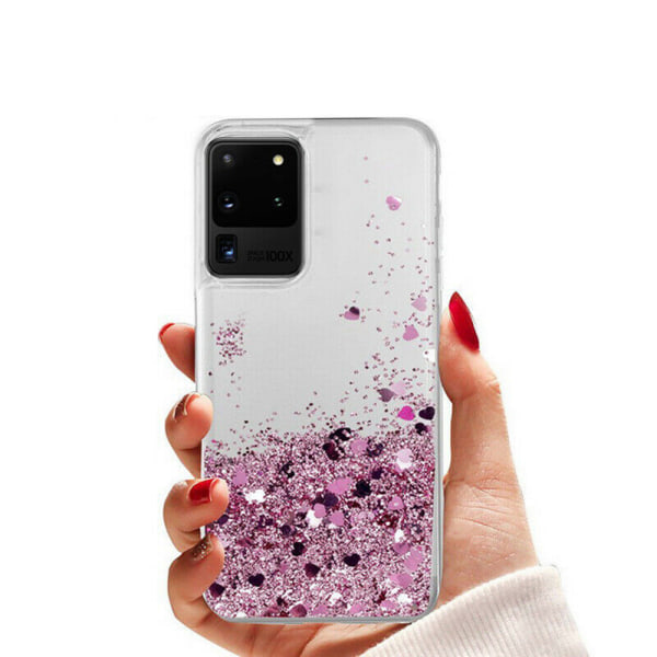 Samsung Galaxy S20 - Flytande Glitter 3D Bling Skal Case