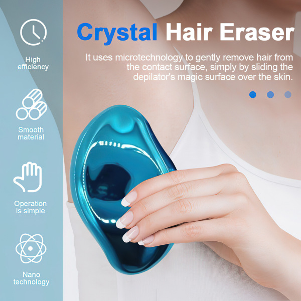 Hair Eraser Magic Crystal Smertefri hårfjerner Blå