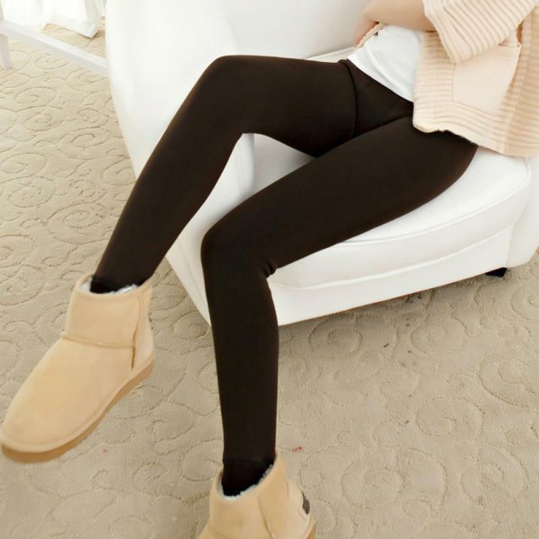 Lämpliga fodrade leggings för vintern Beige