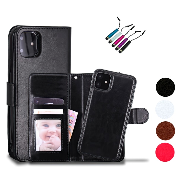 iPhone 12 Mini - PU Nahkainen Lompakkokotelo Brun