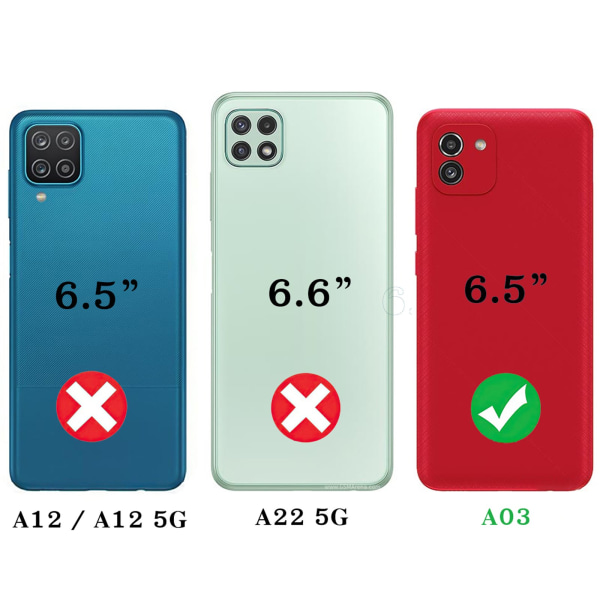 Samsung Galaxy A03 - PU Læderpung Etui Svart