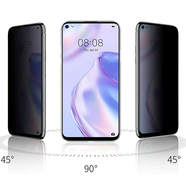 Huawei P40 Lite - Integritet Härdat Glas Sekretessskärmskydd