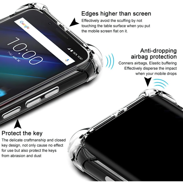 Samsung Galaxy A22 5G - Kortetui beskyttelse gennemsigtig Grå