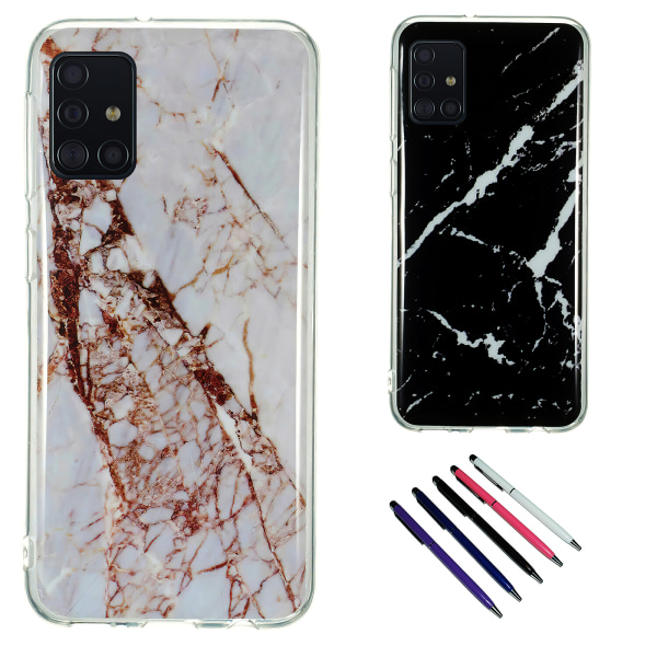 Samsung Galaxy A51 - Cover Protection Marmor Svart