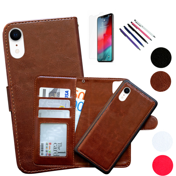 iPhone Xr - PU Nahkainen Lompakkokotelo Svart
