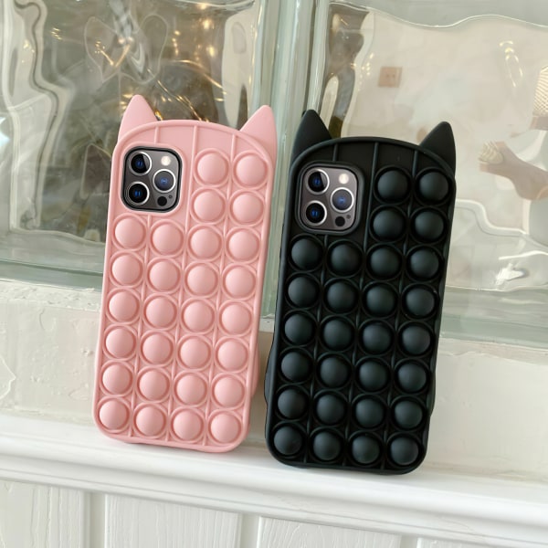 iPhone 12 Pro - Etui Beskyttelse Pop It Fidget Svart