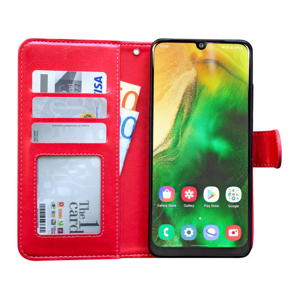 Samsung Galaxy A50 - PU Nahkainen Lompakkokotelo Rosa