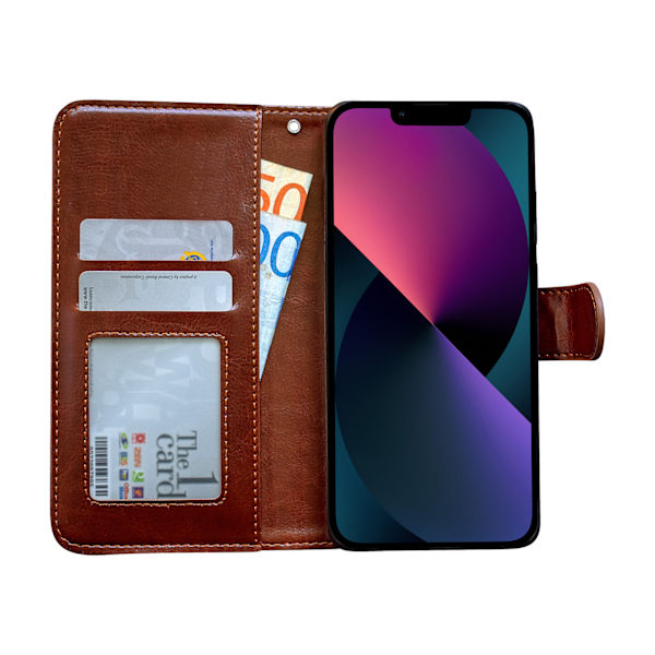 Mukavuus ja suoja iPhone 13 mini - Nahkakotelo! Rosa