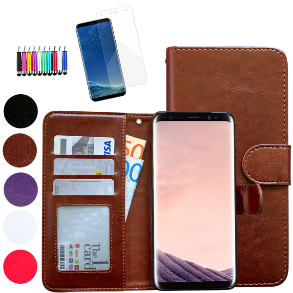 Suojaa Galaxy S8 - Nahkakotelot! Brun