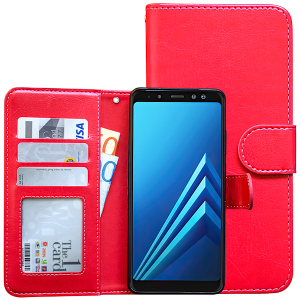 Samsung Galaxy A8 2018 - PU Læder Pung Etui/Tegnebog