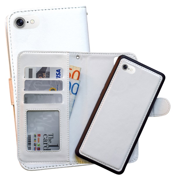 Ny iPhone 7/8/SE - Magnetiskt Plånboksfodral Brun