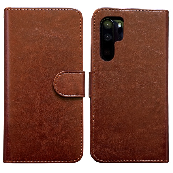 Huawei P30 Pro - Läderfodral / Skydd Brun