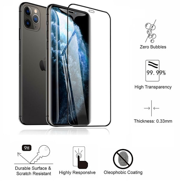 2 Pack iPhone 11 Pro Max - Härdat Glas Skärmskydd