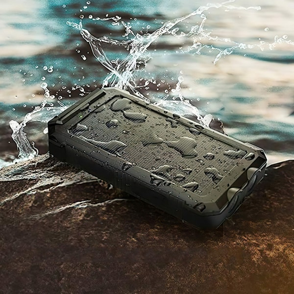Solcelledrevet Powerbank - Bærbar Ekstern Batterioplader 10000mAh