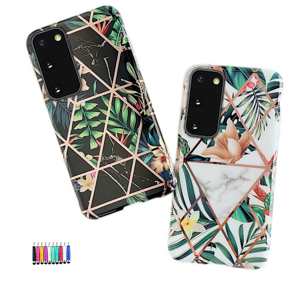 Samsung Galaxy S20 - Skal / Skydd / Geometriskt Svart