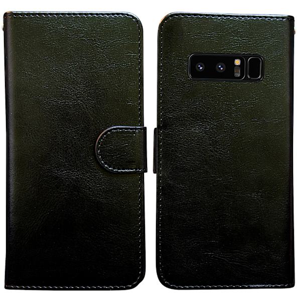 Samsung Galaxy Note 8 - Nahkakotelo / Lompakko Brun