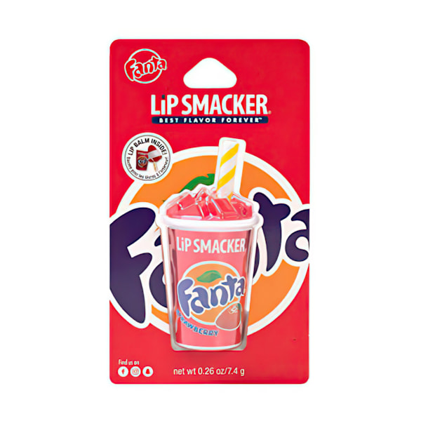 Lip Smacker Coca - Cola / Fanta Jordbær Lip Balm Bedste Smag Röd