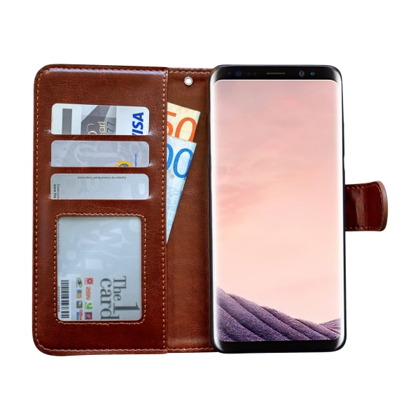 Samsung Galaxy S9 - PU nahkainen lompakkokotelo/lompakko Vit