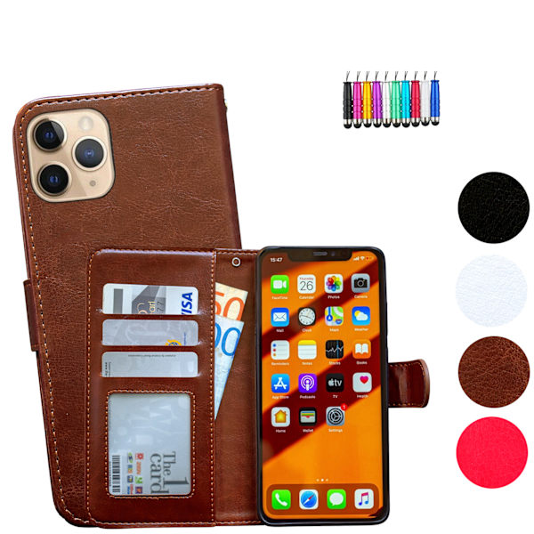 Päivitä iPhone 11 Pro Max -puhelimesi nahkakotelolla! Svart