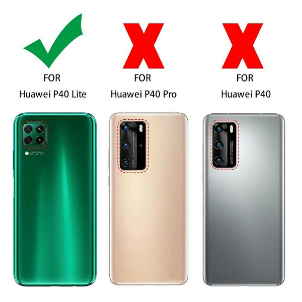 Komfort og beskyttelse Huawei P40 Lite - Læder etui! Rosa