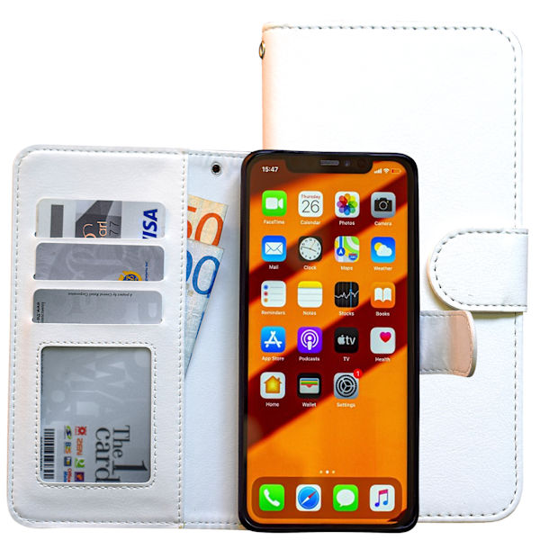 Skydda din iPhone 11 - Läderfodral! Svart