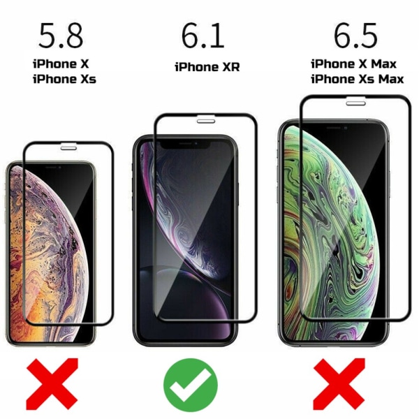 iPhone XR - Härdat Glas Skärmskydd